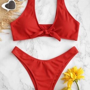 Red Zaful bikini